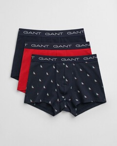 Gant 3Pack Boat Pattern Underwear Evening Blue