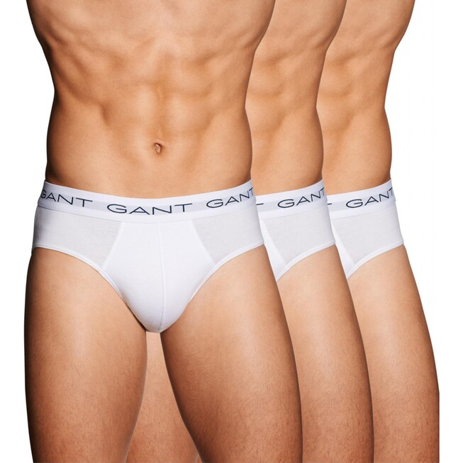Gant 3Pack Cotton Hip Briefs Ondermode Wit