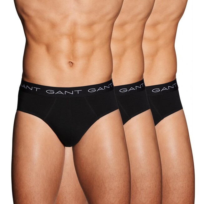 Gant 3Pack Cotton Hip Briefs Underwear Black