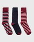 Gant 3Pack Mixed Socks Sokken Port Red