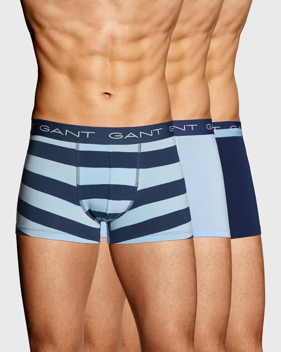 Gant 3Pack Rugby Stripe Ondermode Capri Blue