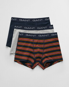 Gant 3Pack Rugger Stripe And Solid Trunk Gift Box Ondermode Avond Blauw