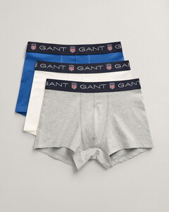 Gant 3Pack Shield Details Solid Color Trunk Underwear Light Grey