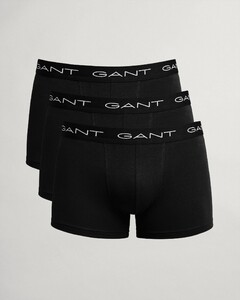 Gant 3Pack Solid Color Trunks Underwear Black
