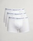 Gant 3Pack Solid Color Trunks Underwear White