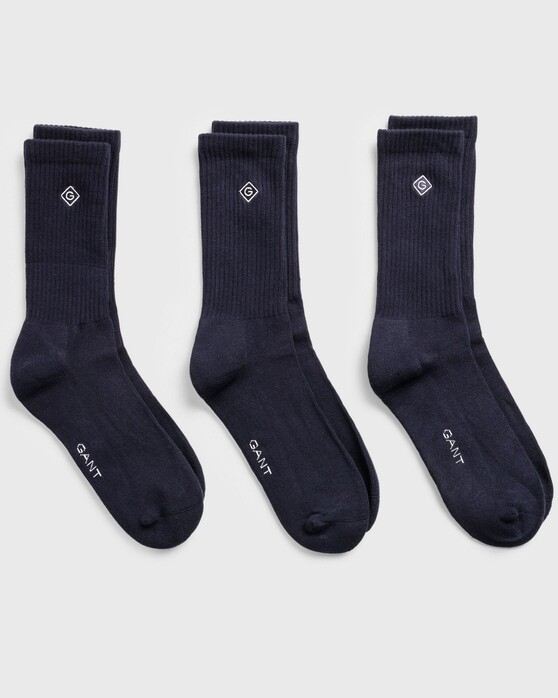 Gant 3Pack Sport Socks Sokken Marine
