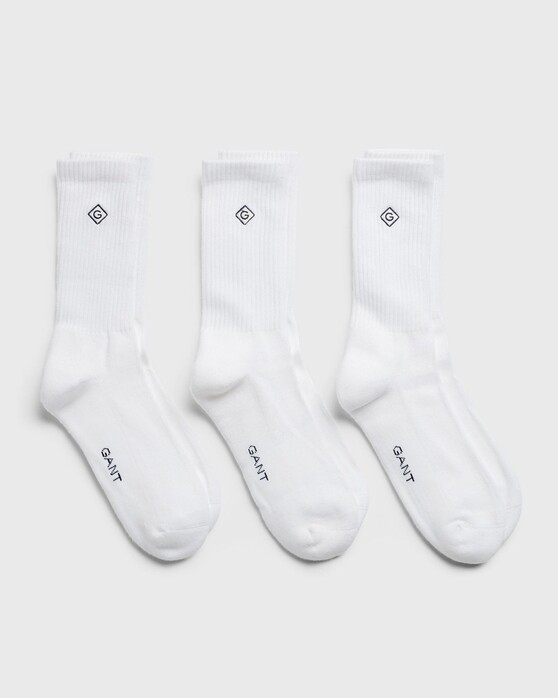 Gant 3Pack Sport Socks Sokken Wit