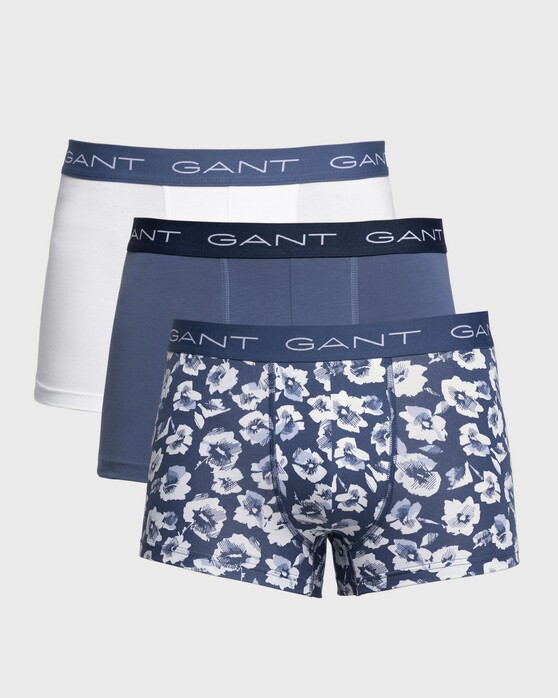 Gant 3Pack Trunk Etching Floral Underwear Vintage Blue