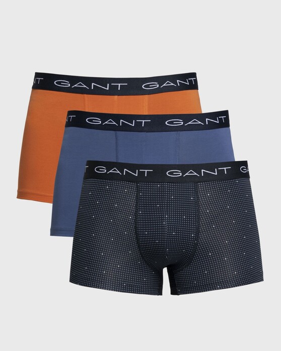 Gant 3Pack Trunk Wobble Check Underwear Evening Blue
