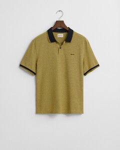 Gant 4-Color Oxford Piqué Short Sleeve Polo Banana Yellow