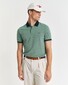 Gant 4-Color Oxford Piqué Short Sleeve Polo Diep Groen
