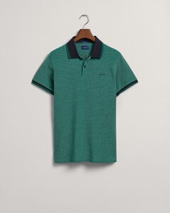 Gant 4-Color Oxford Piqué Short Sleeve Polo Lush Green