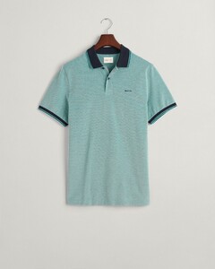 Gant 4-Color Oxford Piqué Short Sleeve Polo Ocean Turquoise