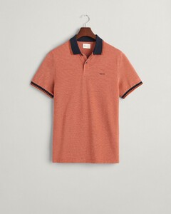 Gant 4-Color Oxford Piqué Short Sleeve Polo Sweet Orange