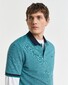 Gant 4-Color Oxford Piqué Short Sleeve Polo Tropic Blue