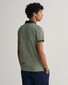 Gant 4-Color Oxford Pique Short Sleeve Poloshirt Basil Green