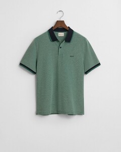 Gant 4-Color Oxford Pique Short Sleeve Poloshirt Deep Green