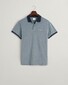 Gant 4-Color Oxford Pique Short Sleeve Poloshirt Dusty Blue Sea