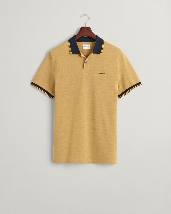 Gant 4-Color Oxford Pique Short Sleeve Poloshirt Medal Yellow