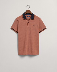 Gant 4-Color Oxford Pique Short Sleeve Poloshirt Pumpkin Orange