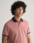 Gant 4-Color Oxford Pique Short Sleeve Poloshirt Sunset Pink