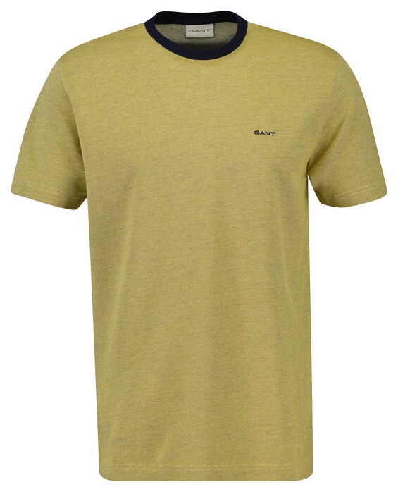 Gant 4-Color Oxford Regular Short Sleeve T-Shirt Banana Yellow