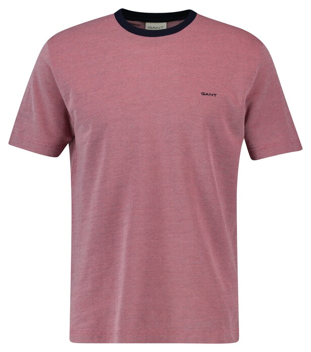 Gant 4-Color Oxford Regular Short Sleeve T-Shirt Watermeloen Rood