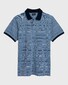 Gant 4 Color Oxford Stripe Polo Shirt Midden Blauw
