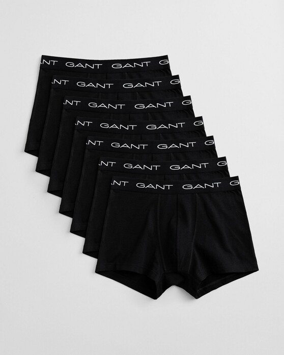 Gant 7Pack Solid Color Trunks Underwear Black