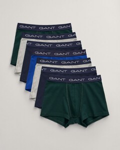 Gant 7Pack Solid Color Trunks Underwear Tartan Green