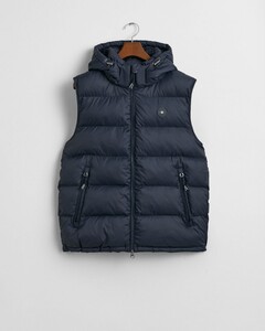 Gant Active Cloud Vest Detachable Hood Body-Warmer Avond Blauw