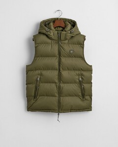 Gant Active Cloud Vest Detachable Hood Body-Warmer Juniper Green