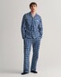 Gant Allover Bold Checked Pajama Set Nightwear College Blue