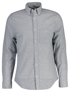 Gant Allover Fine Pattern Cotton Linen Shirt Cream