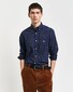 Gant Allover Micro Pattern Overhemd Avond Blauw