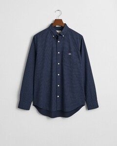 Gant Allover Micro Pattern Overhemd Avond Blauw