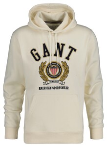 Gant American Sportswear Crest Sweat Hoodie Trui Cream