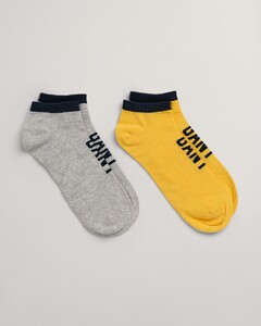 Gant Ankle Socks 2Pack Sokken Licht Grijs