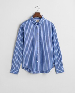 Gant Anniversary Collection Wide Yarn Dyed Stripe Poplin Overhemd Lapis Blue