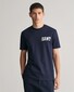 Gant Arch Script Graphic Short Sleeve Crew Neck T-Shirt Avond Blauw