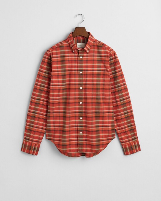 Gant Archive Checked Poplin Overhemd Iron Red