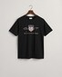 Gant Archive Graphic Chest Shield Print Crew Neck T-Shirt Black