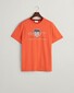 Gant Archive Graphic Chest Shield Print Crew Neck T-Shirt Burnt Orange