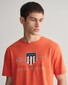 Gant Archive Graphic Chest Shield Print Crew Neck T-Shirt Burnt Orange