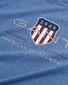 Gant Archive Graphic Chest Shield Print Crew Neck T-Shirt Denim Blue