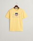 Gant Archive Graphic Chest Shield Print Crew Neck T-Shirt Dusty Yellow