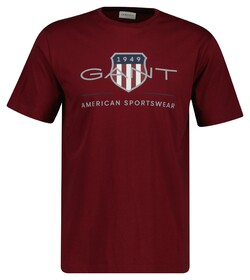 Gant Archive Graphic Chest Shield Print Crew Neck T-Shirt Plumped Red