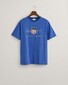 Gant Archive Graphic Chest Shield Print Crew Neck T-Shirt Rich Blue