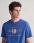 Gant Archive Graphic Chest Shield Print Crew Neck T-Shirt Rich Blue