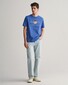 Gant Archive Graphic Chest Shield Print Crew Neck T-Shirt Rich Blue